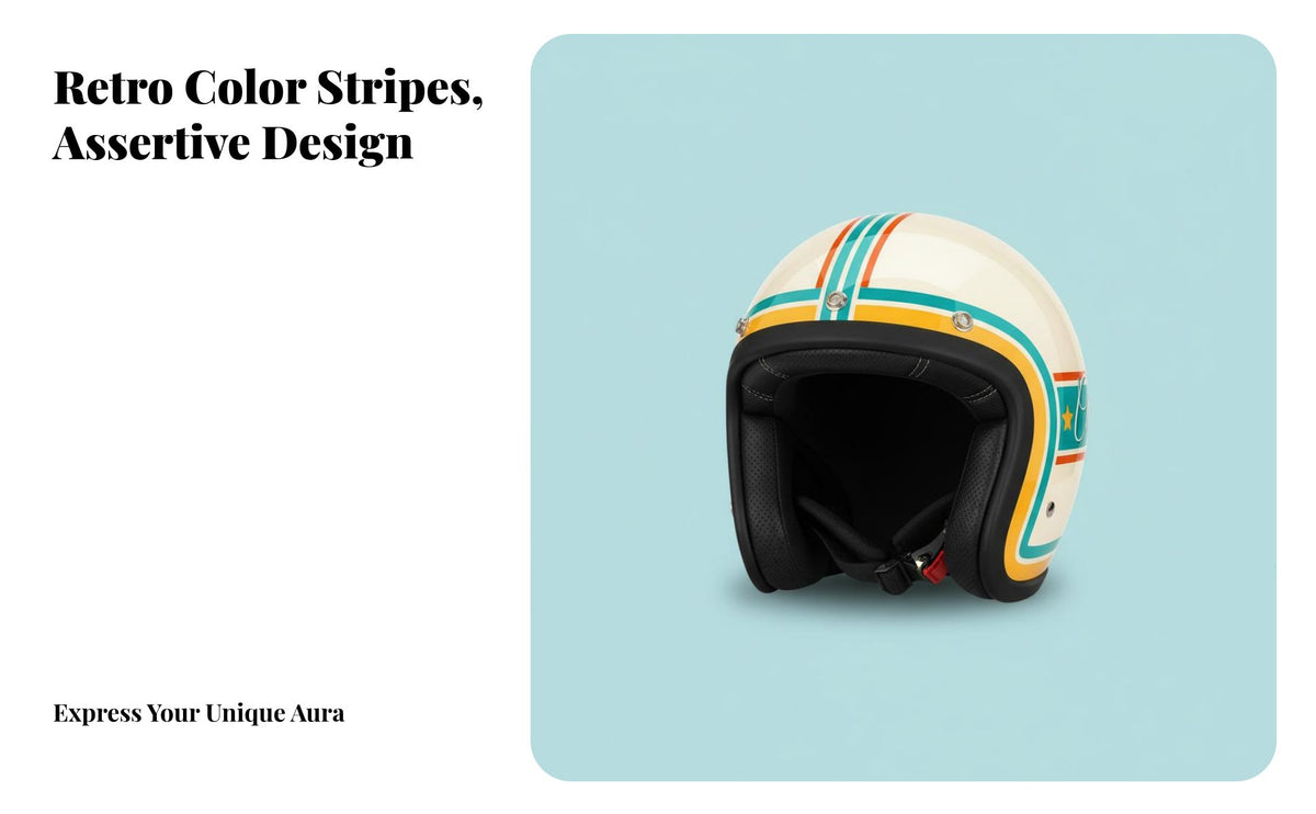 Retro 3/4 Helmet 3C Certified 3/4 Shell Helmet Breathable for Women, Men