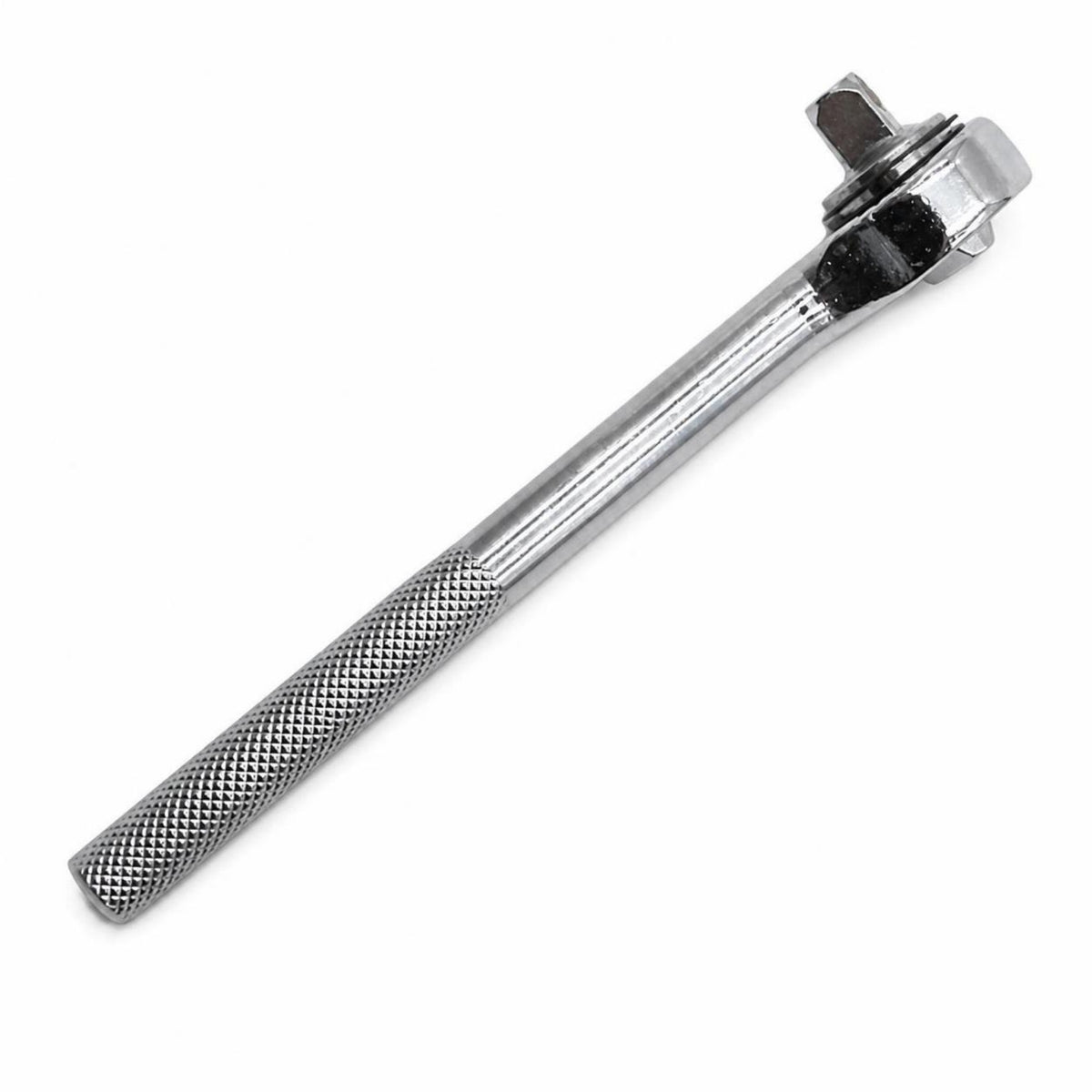 Knurled Ratchet Wrench Long Handle Ratchet with Square Drive Compact Tool Tight Reach for Mechanics, DIYers, Workshop
