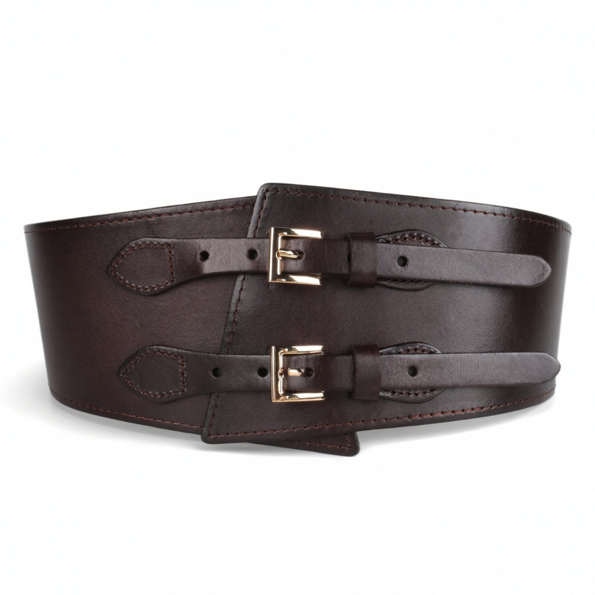 Leather Overcoat Waist Belt with Buckle Stretchy Wide Elastic Waist Belt Vintage Classic for Coats