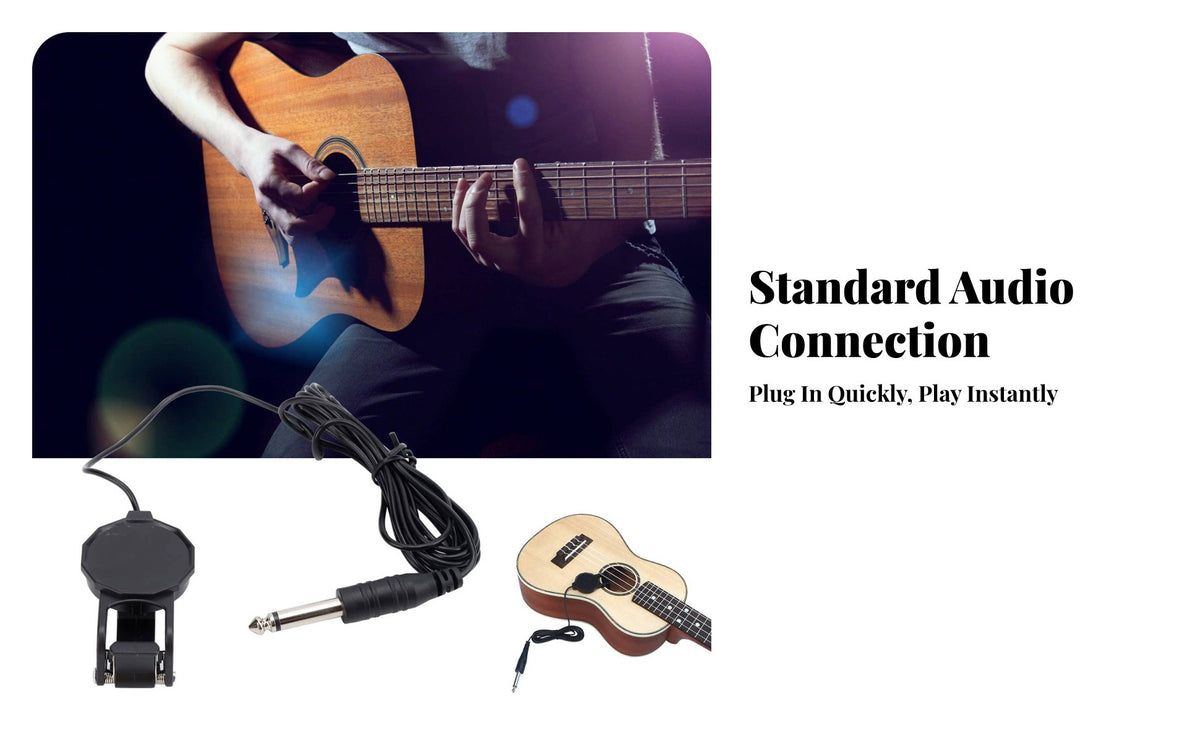 Attach-on Guitar Pickup No Drilling Required Attach-on Pickup Piezo Contact Sound Transducer Clear Sound Quality