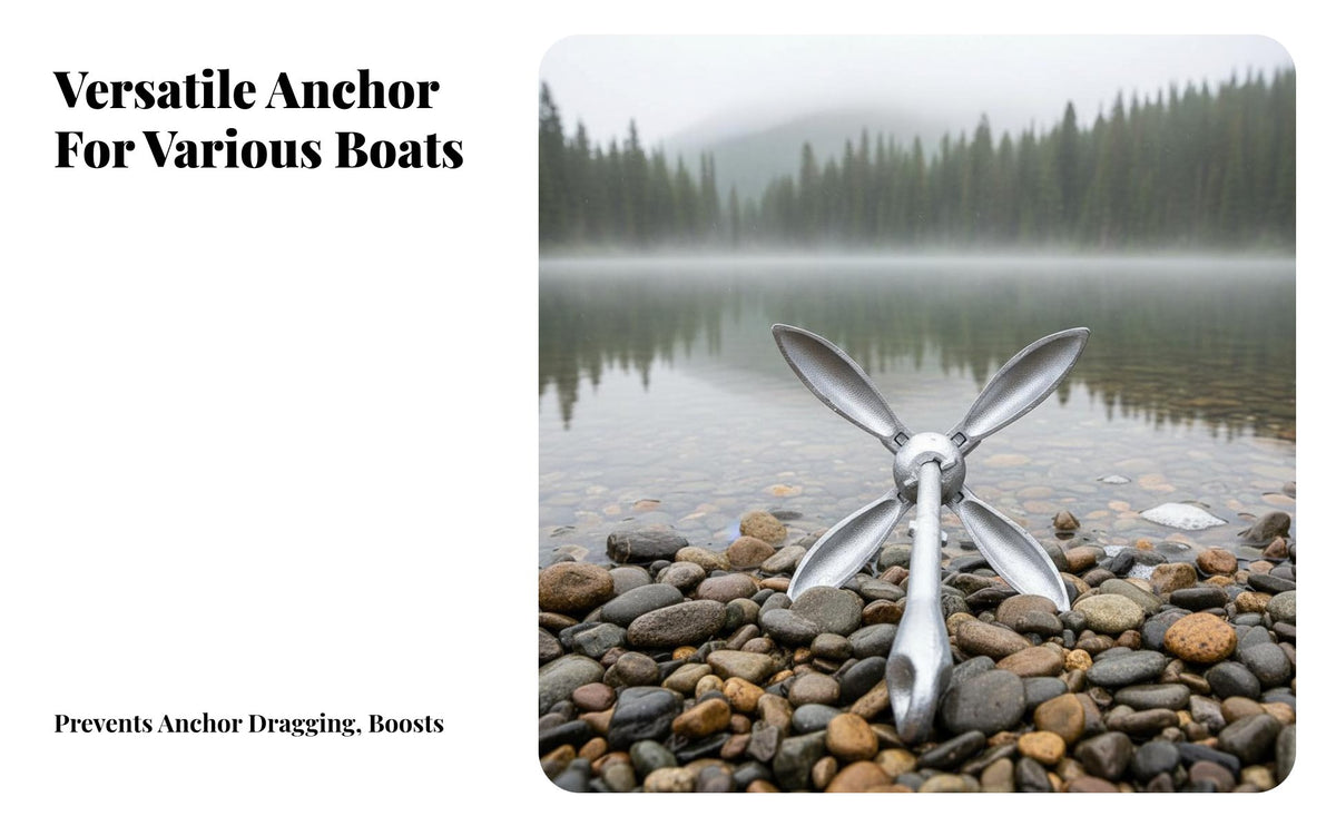 Folding Grapnel Anchor Foldable Design Foldable Boat Anchor Boating Equipment Space-Saving Lightweight for Kayakers, Kayaking
