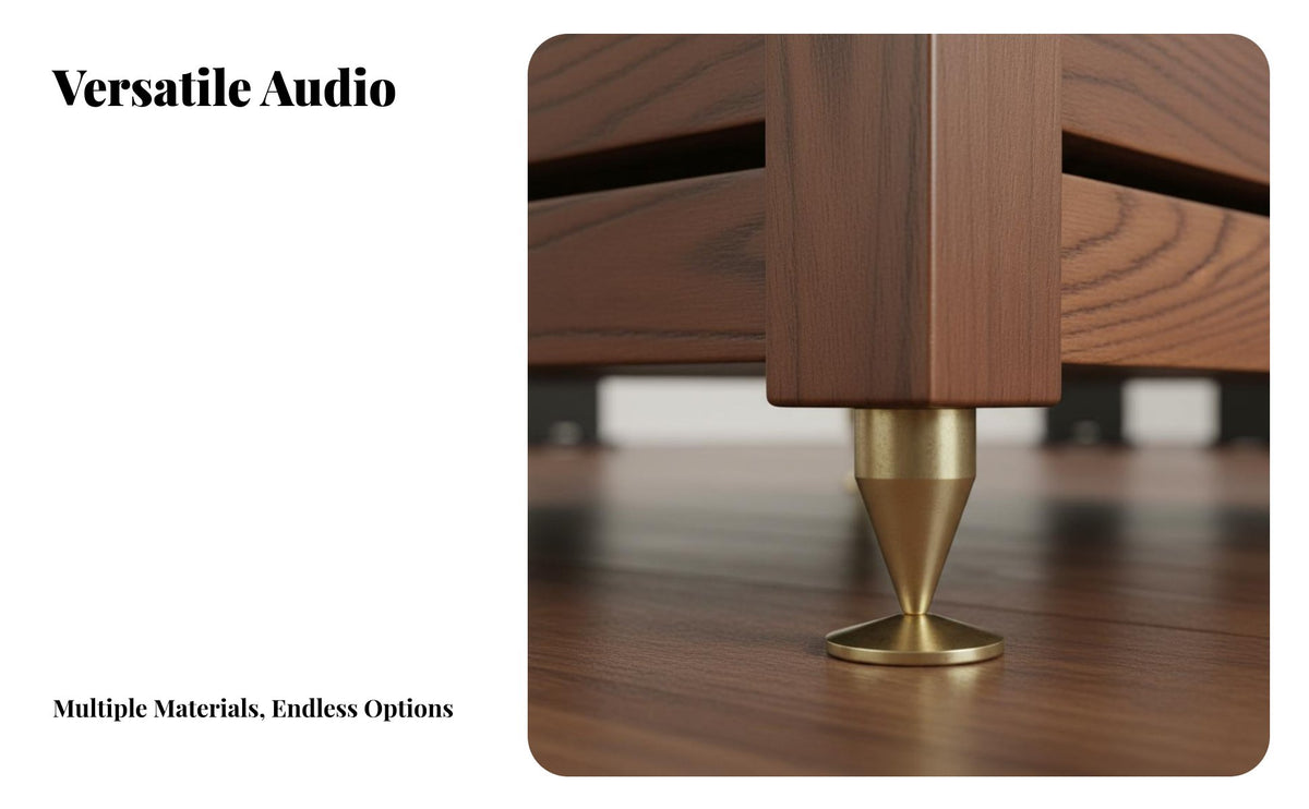 Heavy Duty Solid Wood Amplifier Base Minimalist Design High-Fidelity Equipment Stand Easy Installation Single-Tier Audio Platform High Damping for Audiophiles, High-Fidelity Enthusiasts, Home Theater, Listening Room, Studio