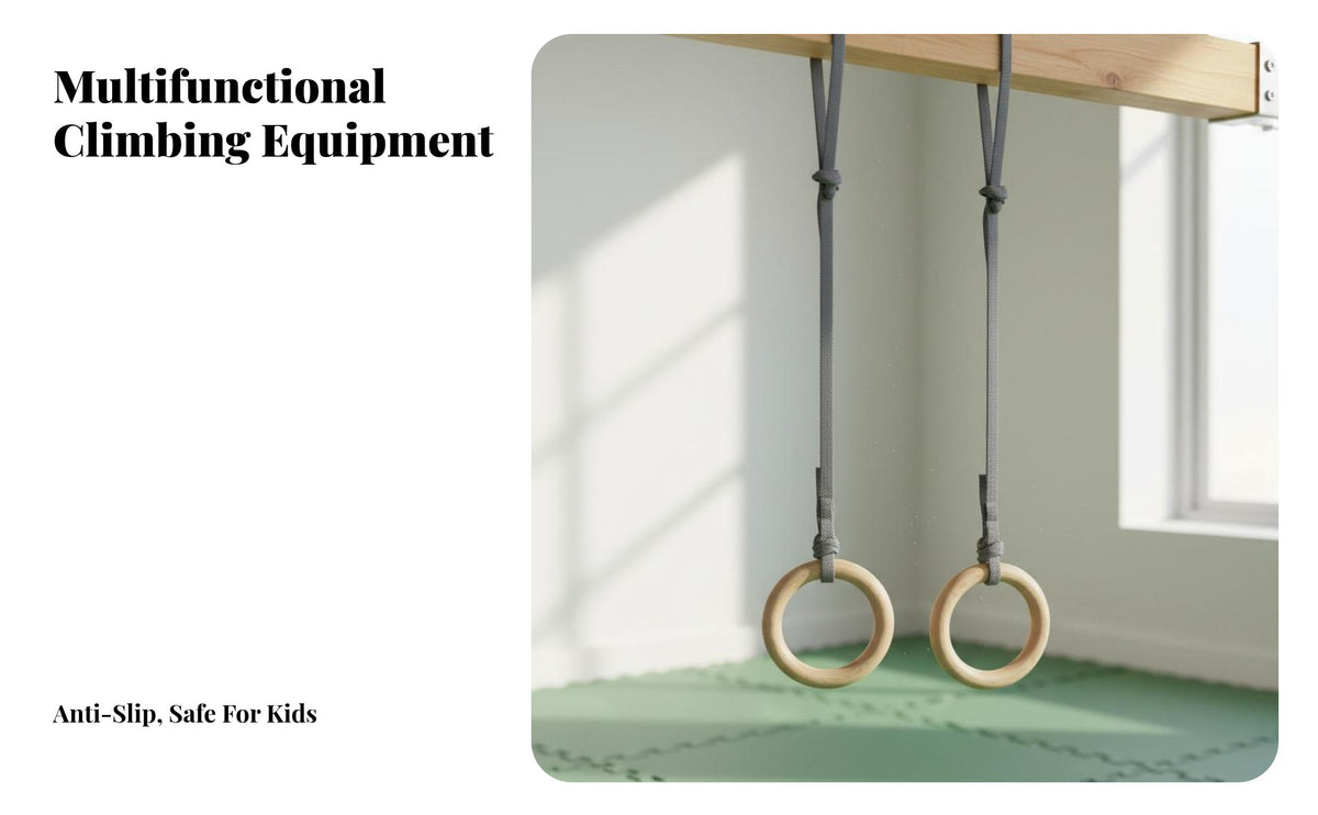 Kids Climbing Wall Physical Active Kids Climbing Wall Set Improves Coordination Indoor Play Set for Preschoolers, Boys, Home, Kindergarten, Playroom