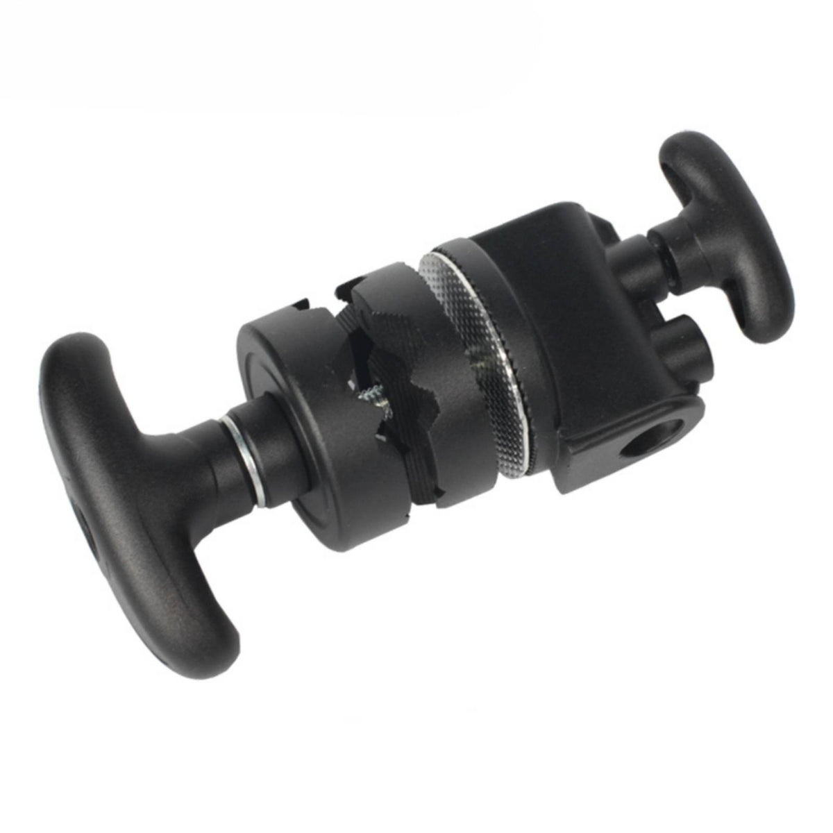 Swivel Clamp with V-Grooves Adjustable Camera Accessory Clamp Compact Mount for Photographers, Videographers, Studio, on-Location Rigging