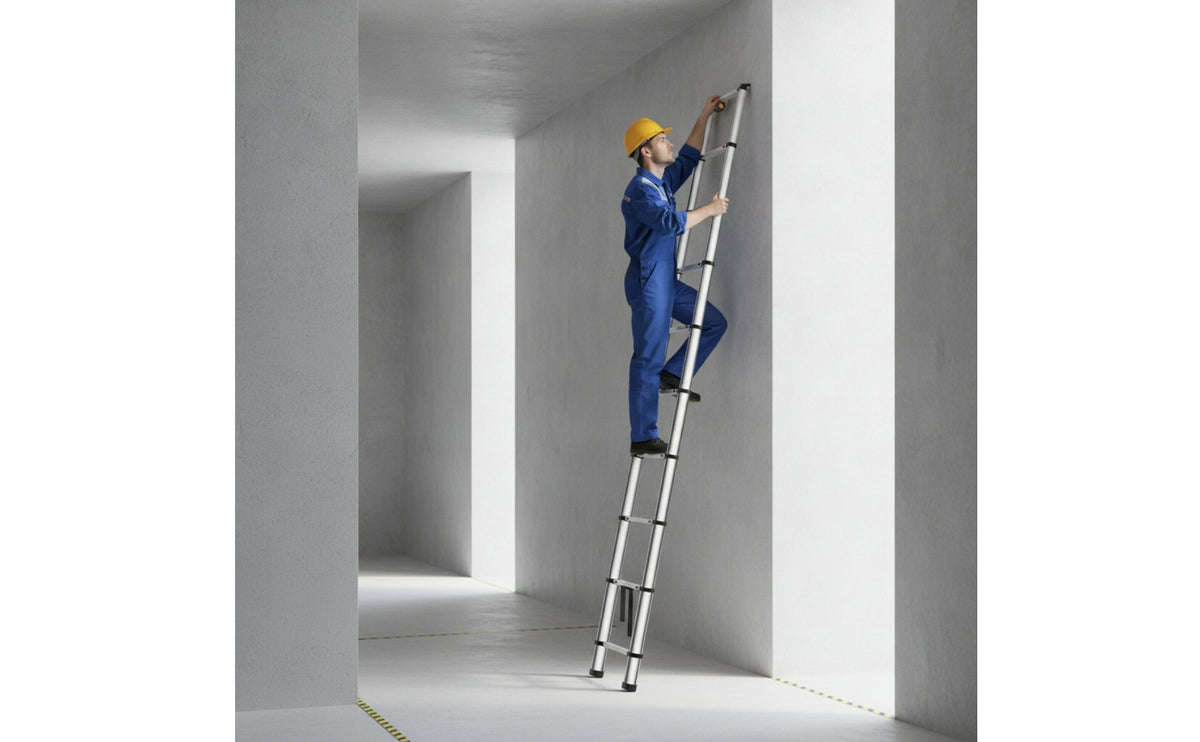 Telescopic Telescoping Extension Ladder Extendable Collapsible Ladder Portable Space-Saving for Homeowners, Diyers, Home Maintenance, Loft Access, Rv Travel