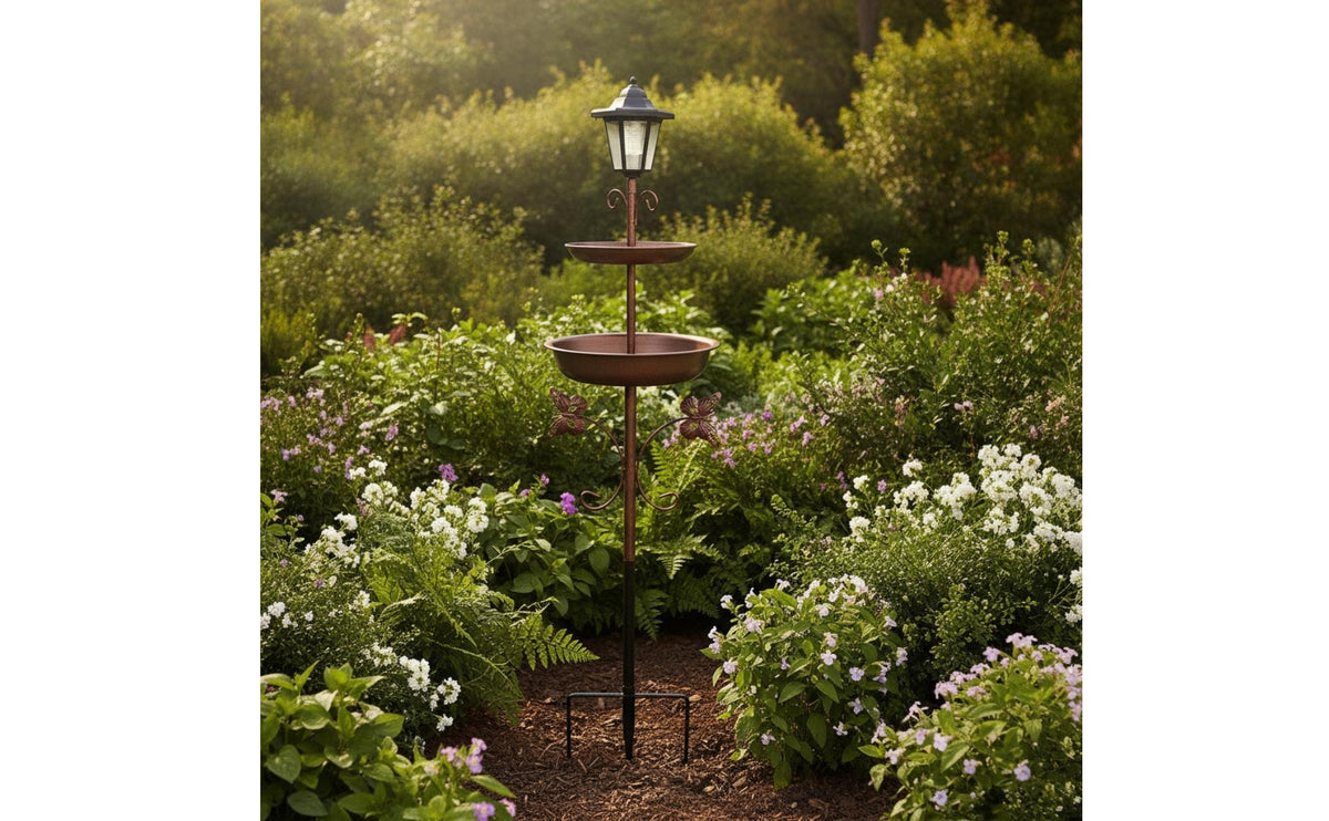 Lantern Style Bird Feeder with Bird Bath | Outdoor, for Yard