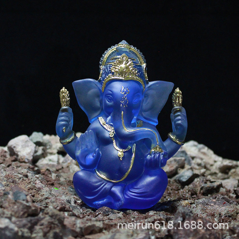 Thai Style Ganesha Resin Statue for Home Decor
