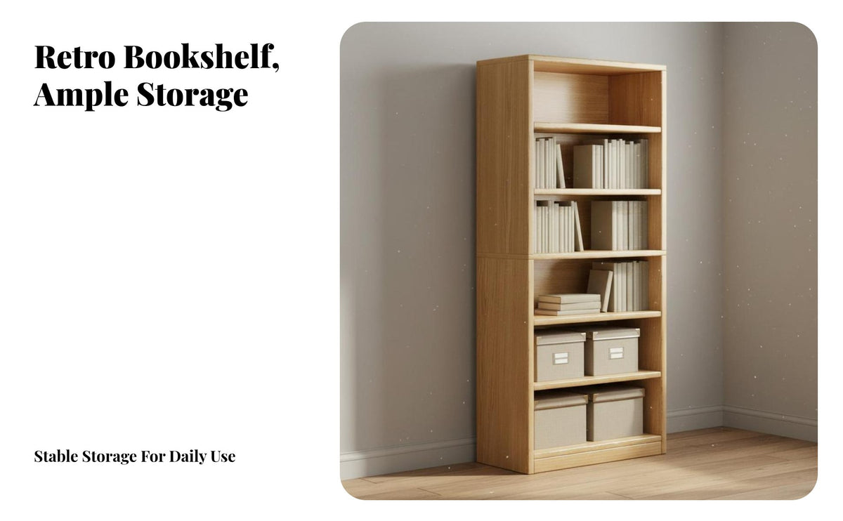 Large Capacity Freestanding Bookcase Sturdy and Long-Lasting Tall Book Cabinet Versatile Tall Bookshelf Stylish Design for Students, Homeowners, Collectors