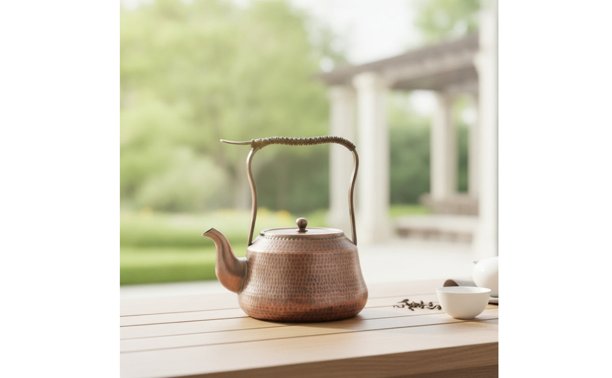 Hammered Copper Kettle Traditional Copper Kettle Decorative Stovetop Teapot for Homeowners, Kitchen
