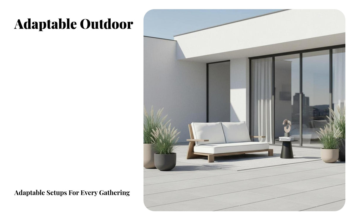 4 Pieces Nordic Design 4-Piece Wood Frame Sofa Set Weather-Resistant Outdoor Furnishings Woven accents Lounge Seating Modern design for Hotel Managers, Homeowners, Families, Garden, Patio, Terrace, rearyard