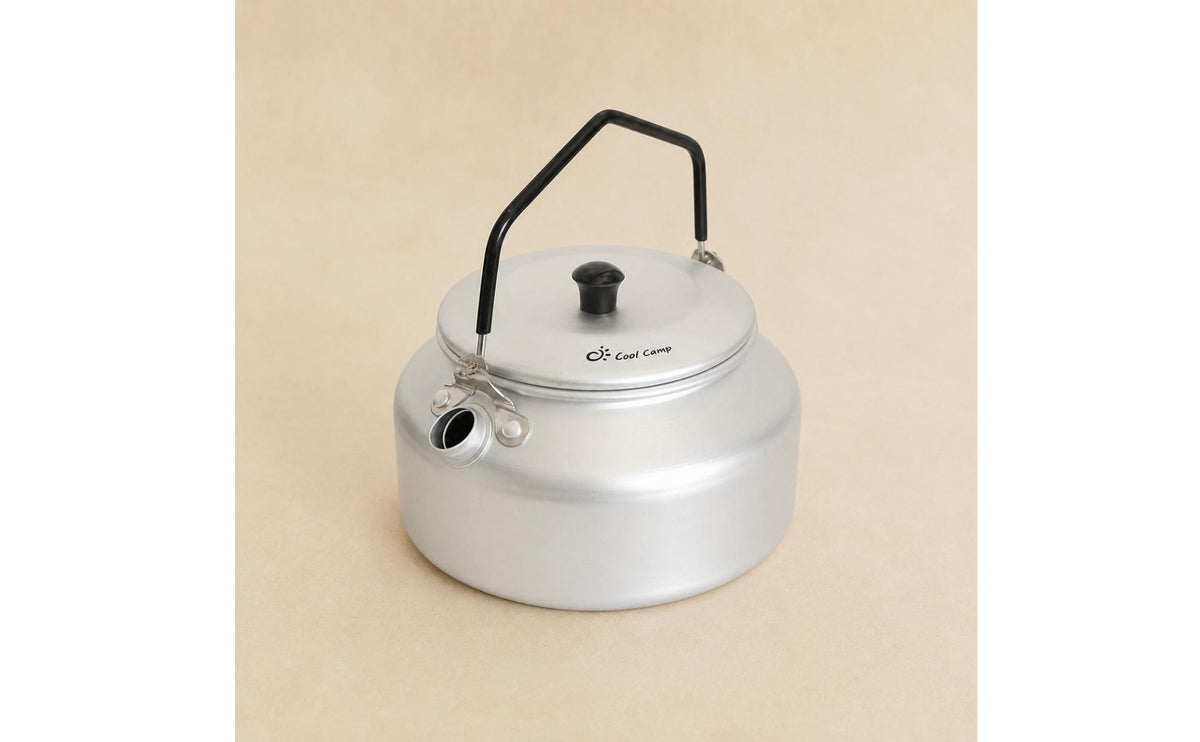 Travel Friendly Aluminum Camping Kettle, Long-Lasting Ultralight Outdoor Kettle, Heat-Resistant Handle, Portable Camping Teapot