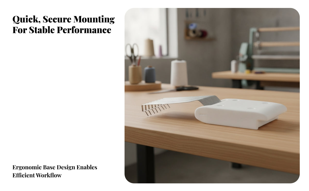 Smooth Weaving Comb with Metal Tines | Base, Compact Design