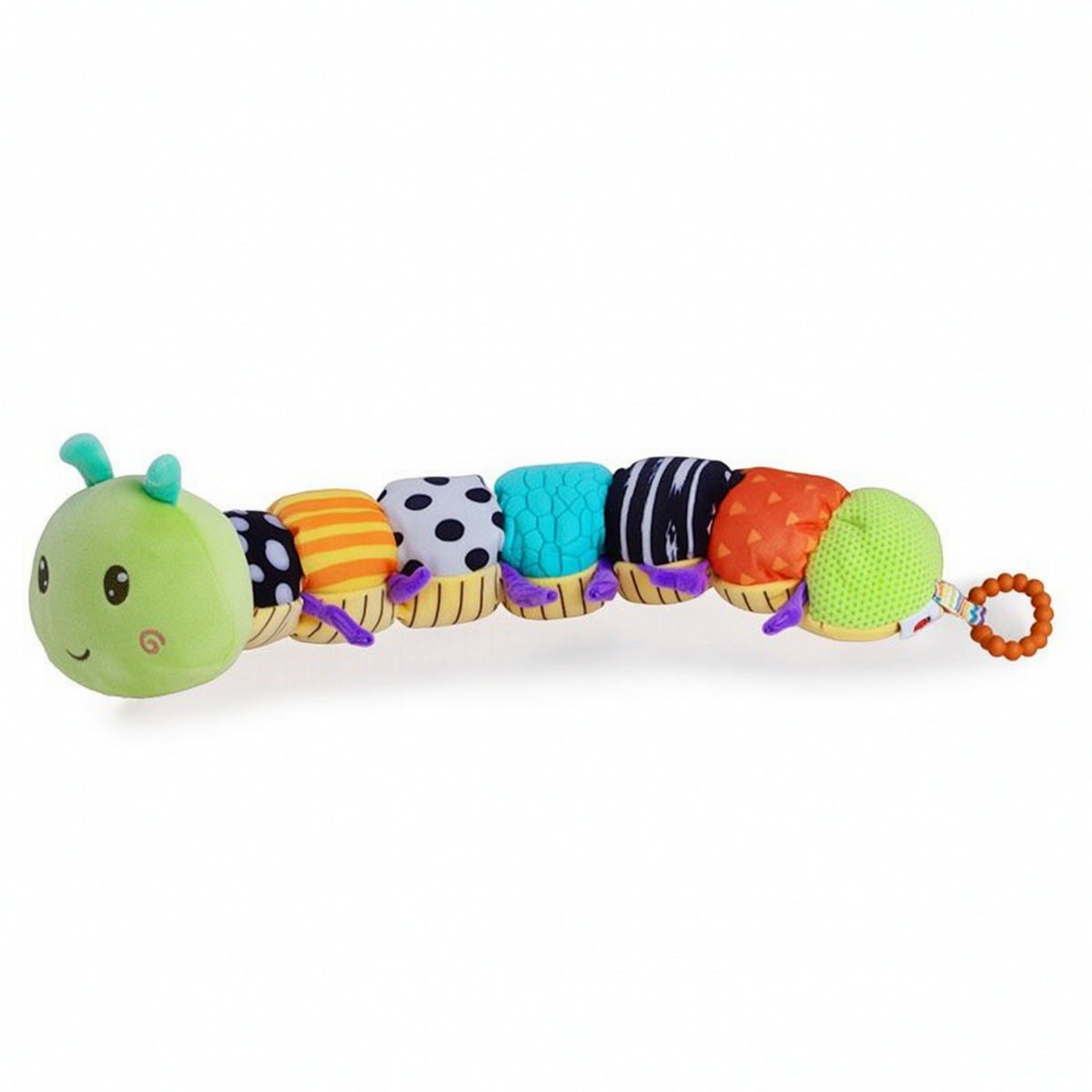 Caterpillar Toy with Music Multifunctional Caterpillar Toy with Crinkle Soft Textured for Infants, Tummy Time, Crib