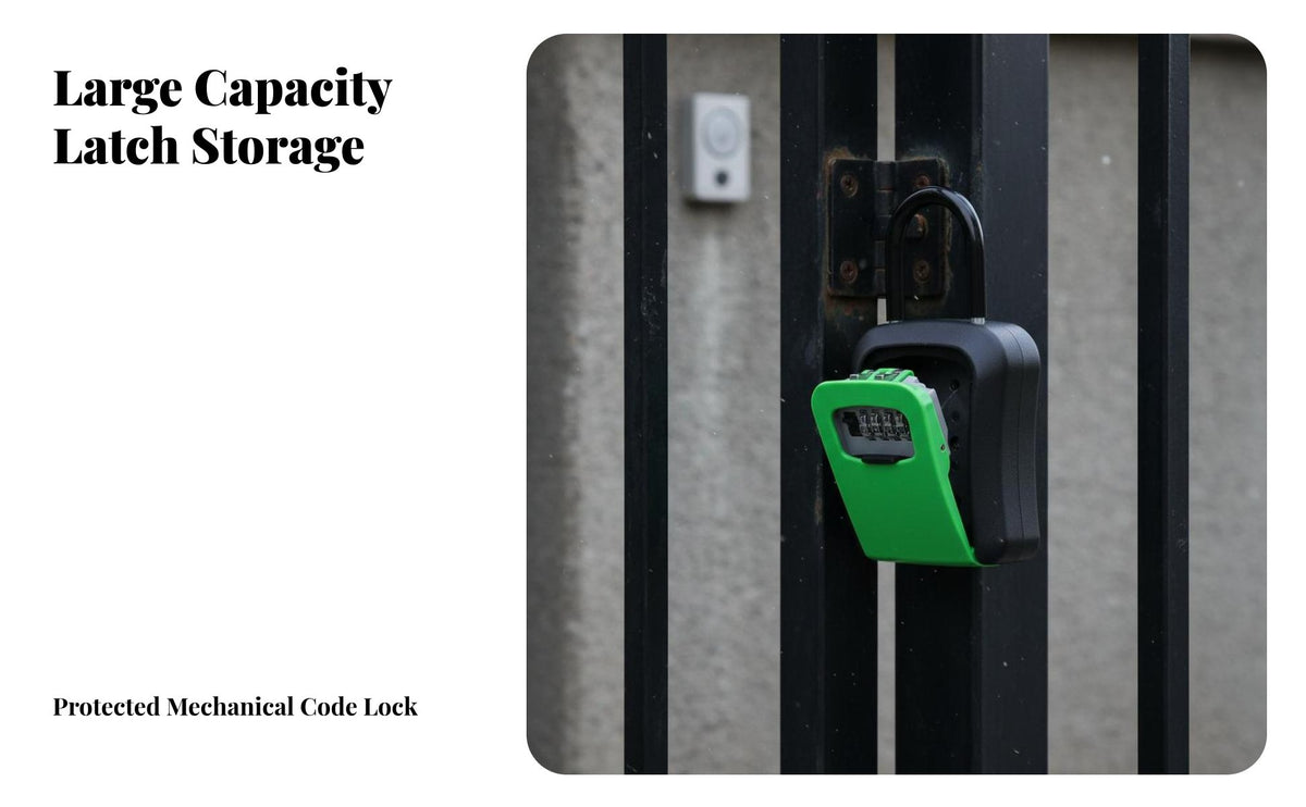 InstallationInstallation-Tool-Free Hanging Combination Lockbox Portable or Wall-Mounted Combination Lockbox Waterproof and Dustproof Lock Box Weatherproof for Real Property Estate Agents, Property Managers, Door Entrance, Outdoors, Outdoor, Office
