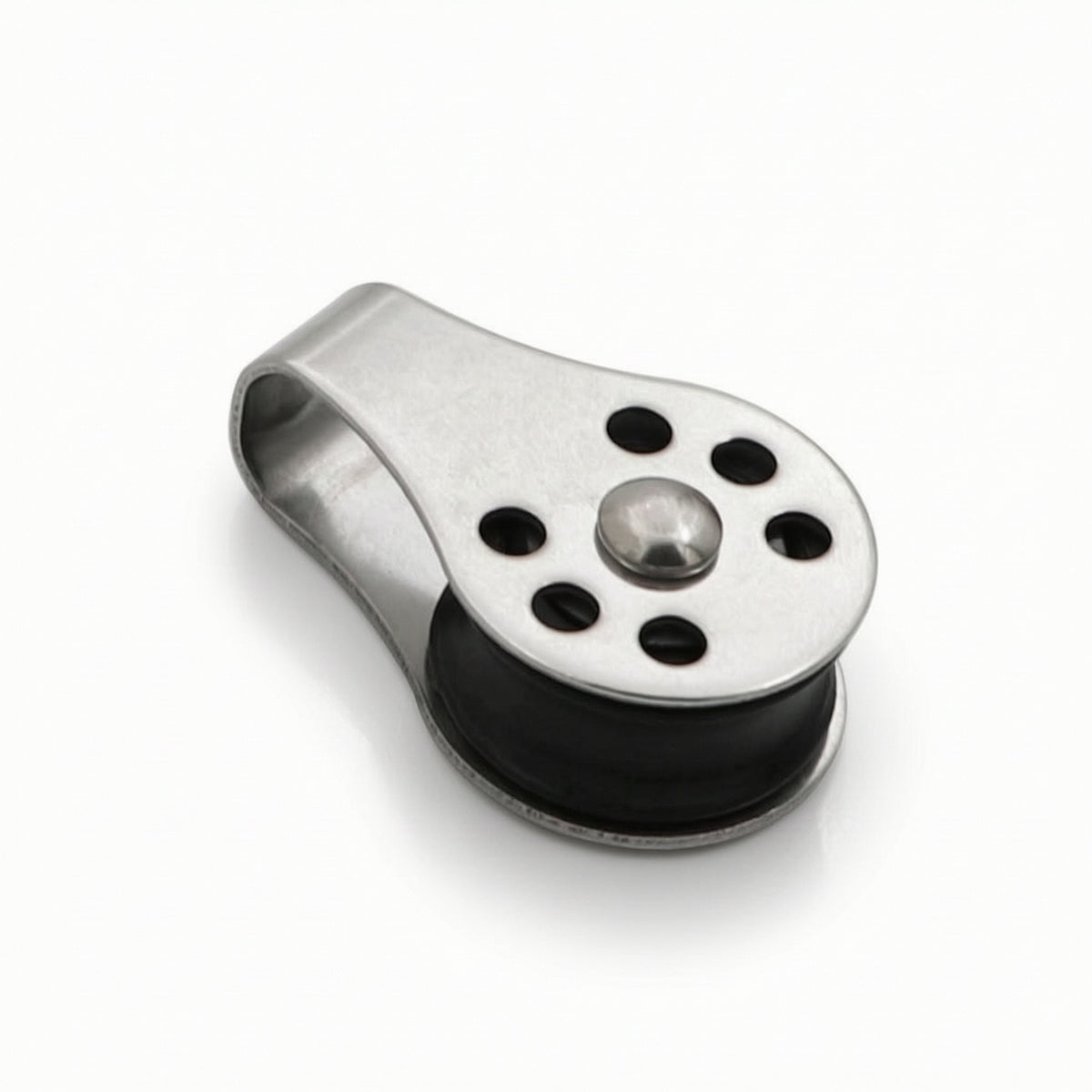 Single-Sheave Pulley Stainless Steel Pulley with Ball Bearing Hardware Low-Friction Compact for Sailors, Sailboat Rigging