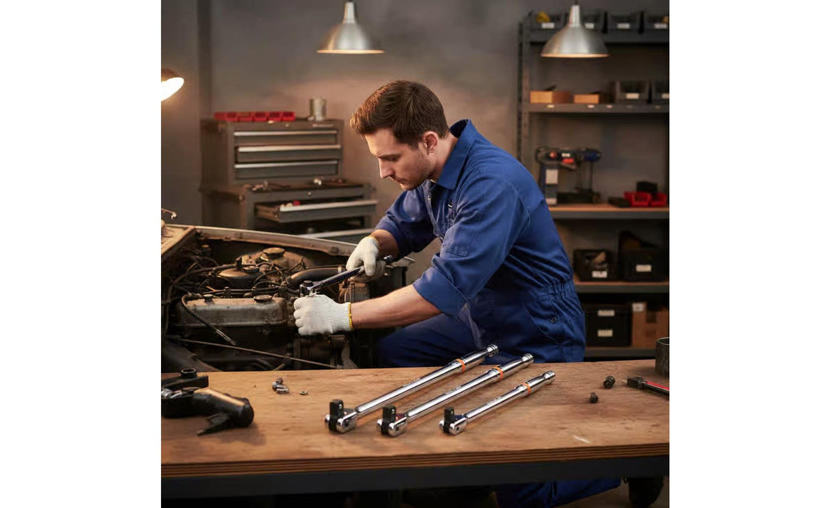 3 Pieces Long Handle Angled Wrench Set Versatile 3 Piece Power Bar Kit Breaker Bar Set Resistant for Mechanics