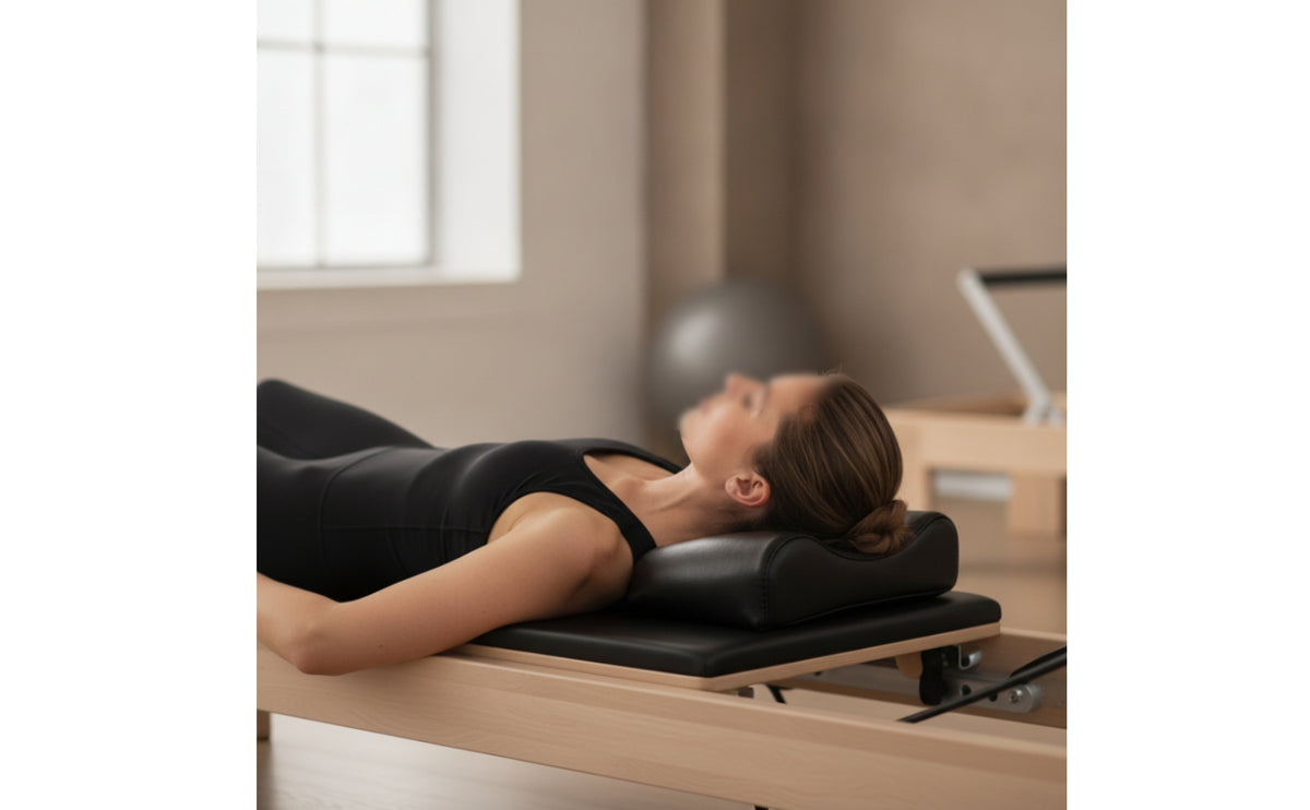 Padded Pilates Reformer Headrest Supportive Pilates Headrest Compact Reformer Pillow Space-Saving for Fitness Studio