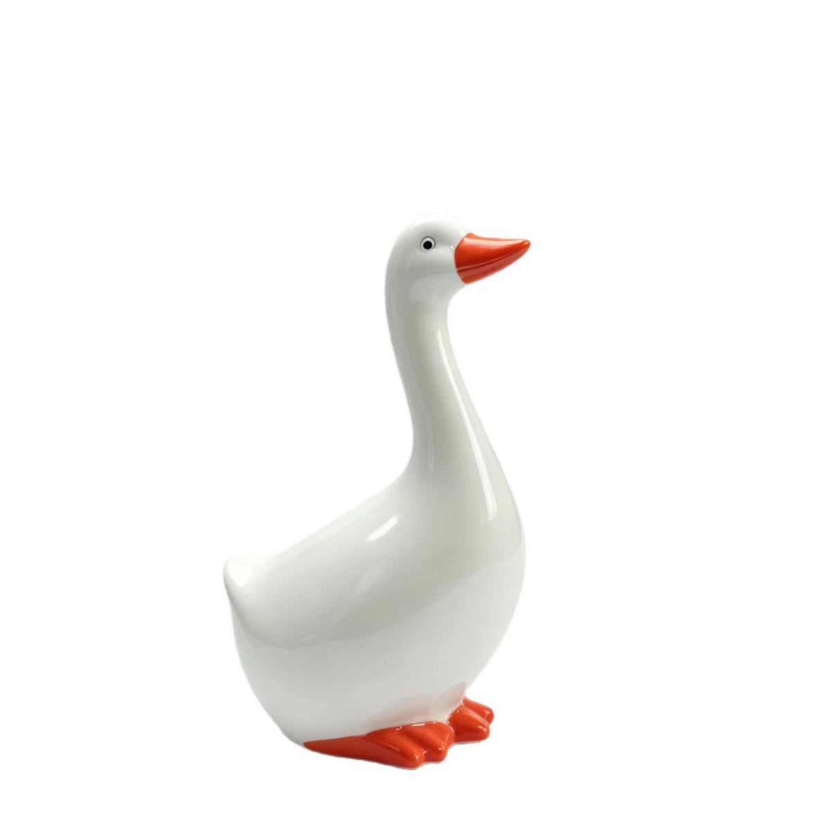 Ceramic Goose Glazed Goose Figurine Small Ornament for Shelf