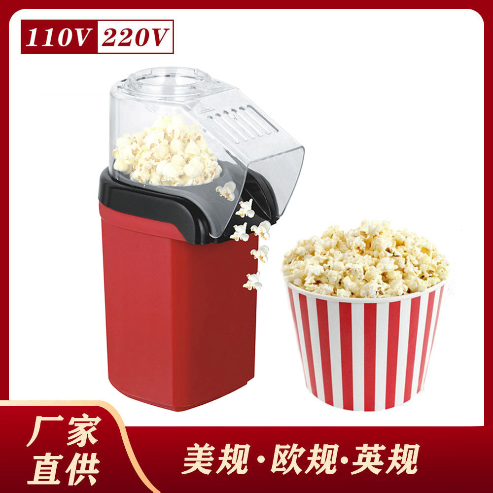 Electric Popcorn Maker, Mini Hot Air Popcorn Machine, 1200W