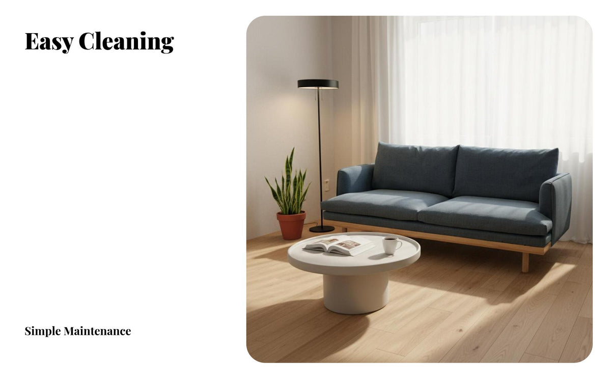 Removable and cleanable upholstery panels 3-Seater Fabric Settee Nordic aesthetic Sofa Small Space Solution Couch Minimalist Design for Apartment Dwellers, Families, Homeowners, Lounge, Home