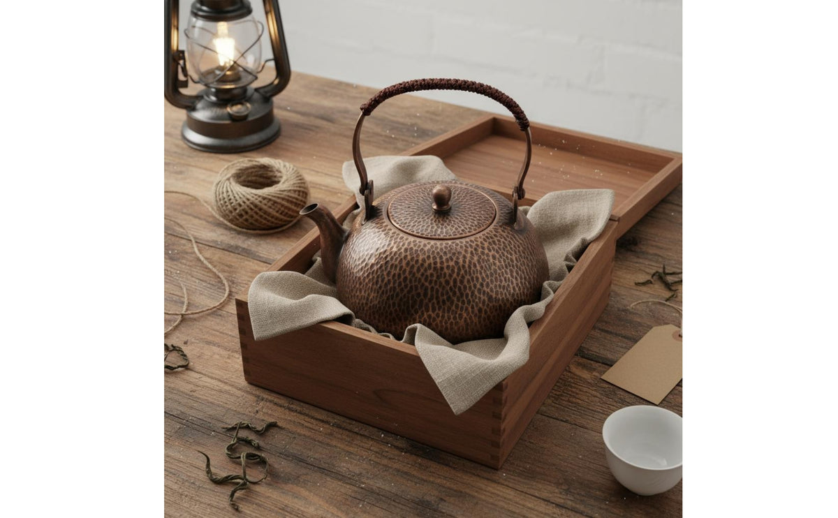 Handmade Copper Kettle Handcrafted Hammered Copper Tea Kettle Retro Style Cookware for Boiling Water