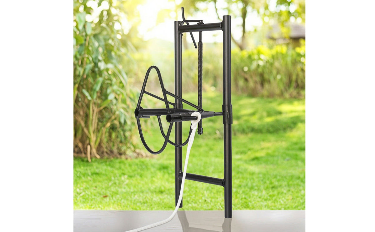 Sheep Head Restraint with Rope Height Adjustable Sheep Restraint Frame Heavy Duty for Farmers, Breeders, Shearing, Milking, Inoculation