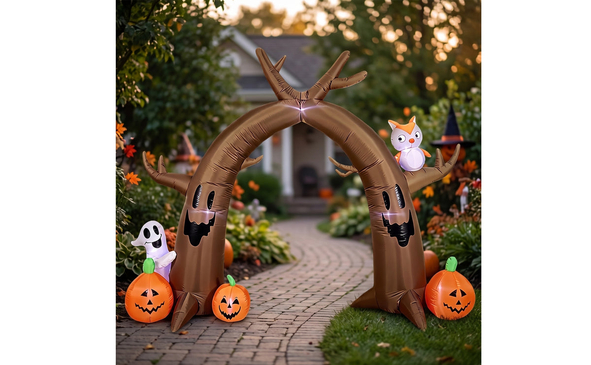 Inflatable Archway with Specters Outdoor Colorful Inflated LED-Lits for Yard