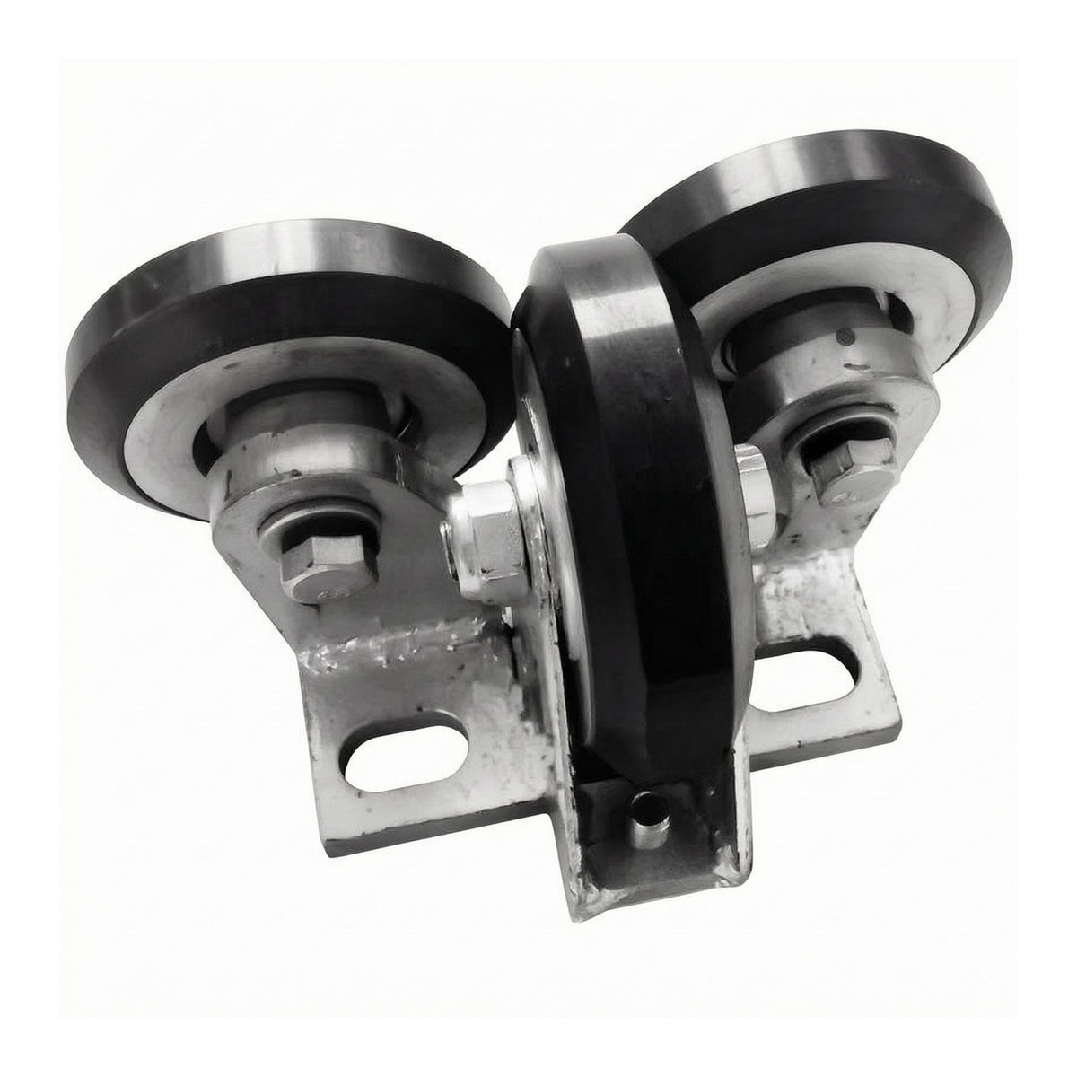 Elevator Rail Guide Shoe Assembly Double-Bearing Elevator Roller Guide Shoe Metal Bracket
