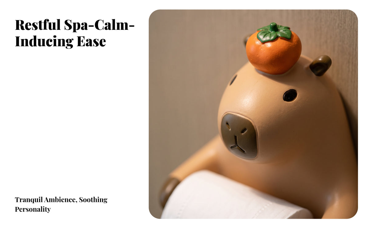 Capybara Toilet Paper Holder | Wall-Mounted Design, Punch Installation, Toilet Paper Holder with Capybara Shape, for Bathroom