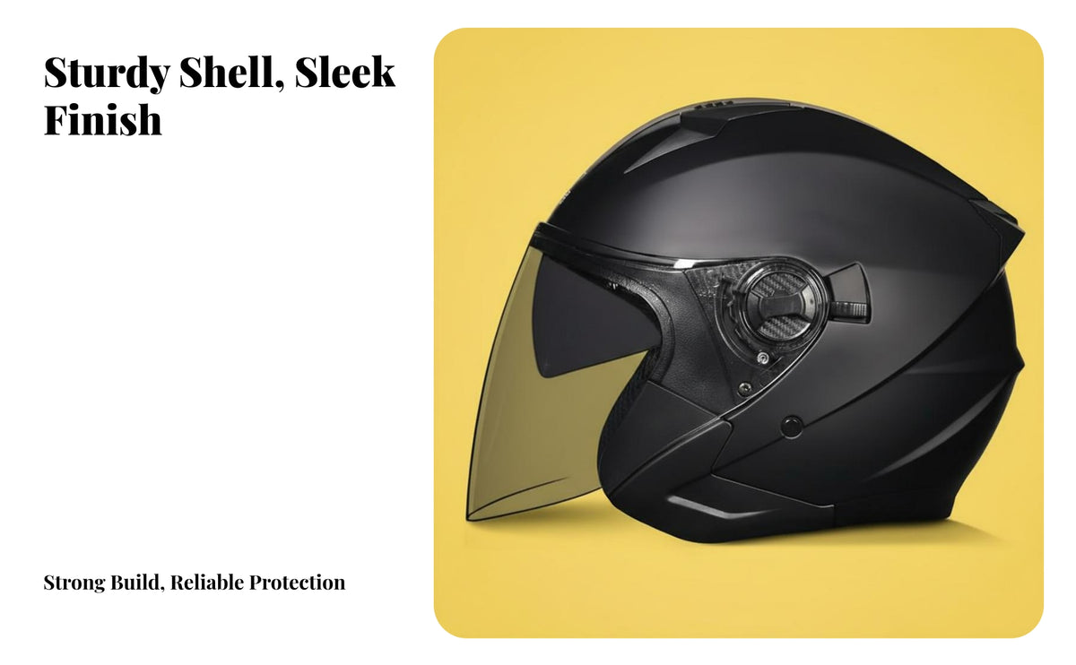 Electric Bike Helmet Impact Resistant Double Visor Half Helmet Shell Secure Headwear for Transport Cyclist S, Adults, All Seasons, City Riding