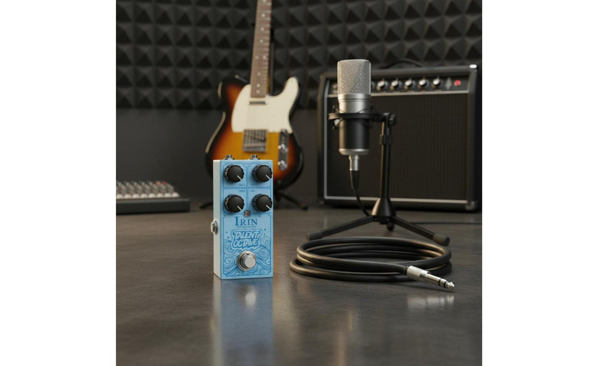 Compact Guitar Octave Pedal Portable Octave Effect Pedal Aluminum Alloy Music Gear Metal Housed