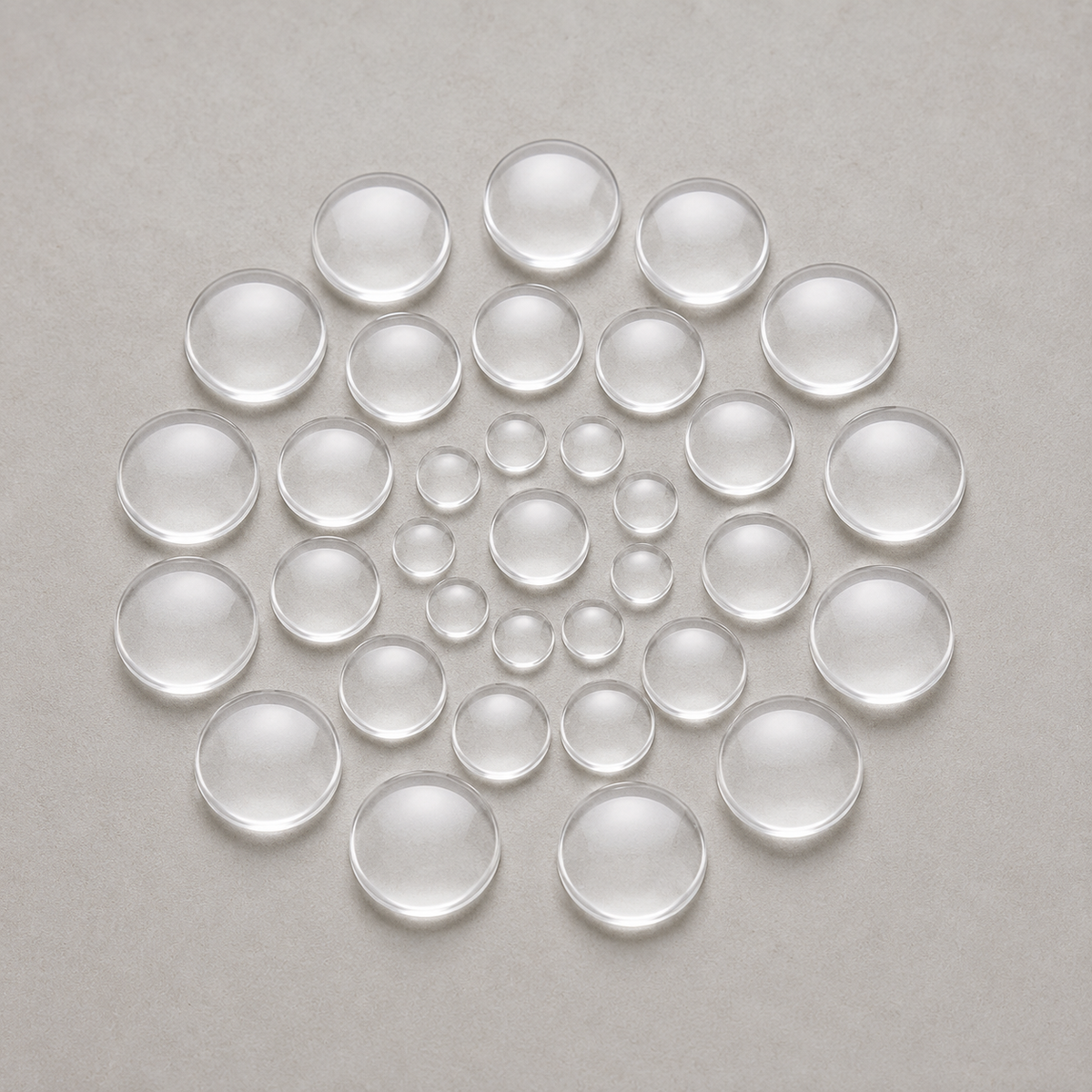 Time Gem Glass Patches Round Flat Crystal Cabochons for DIY Jewelry Making