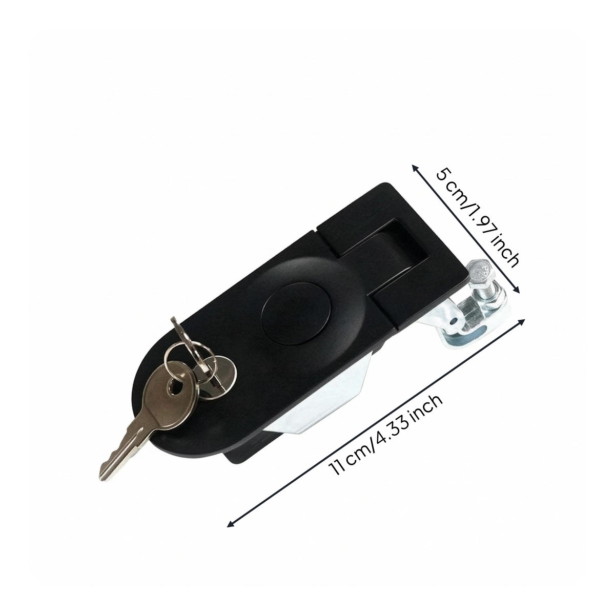 Push-Action Latch Keyed Panel Mount Lock Round Face Flush Mount Latch