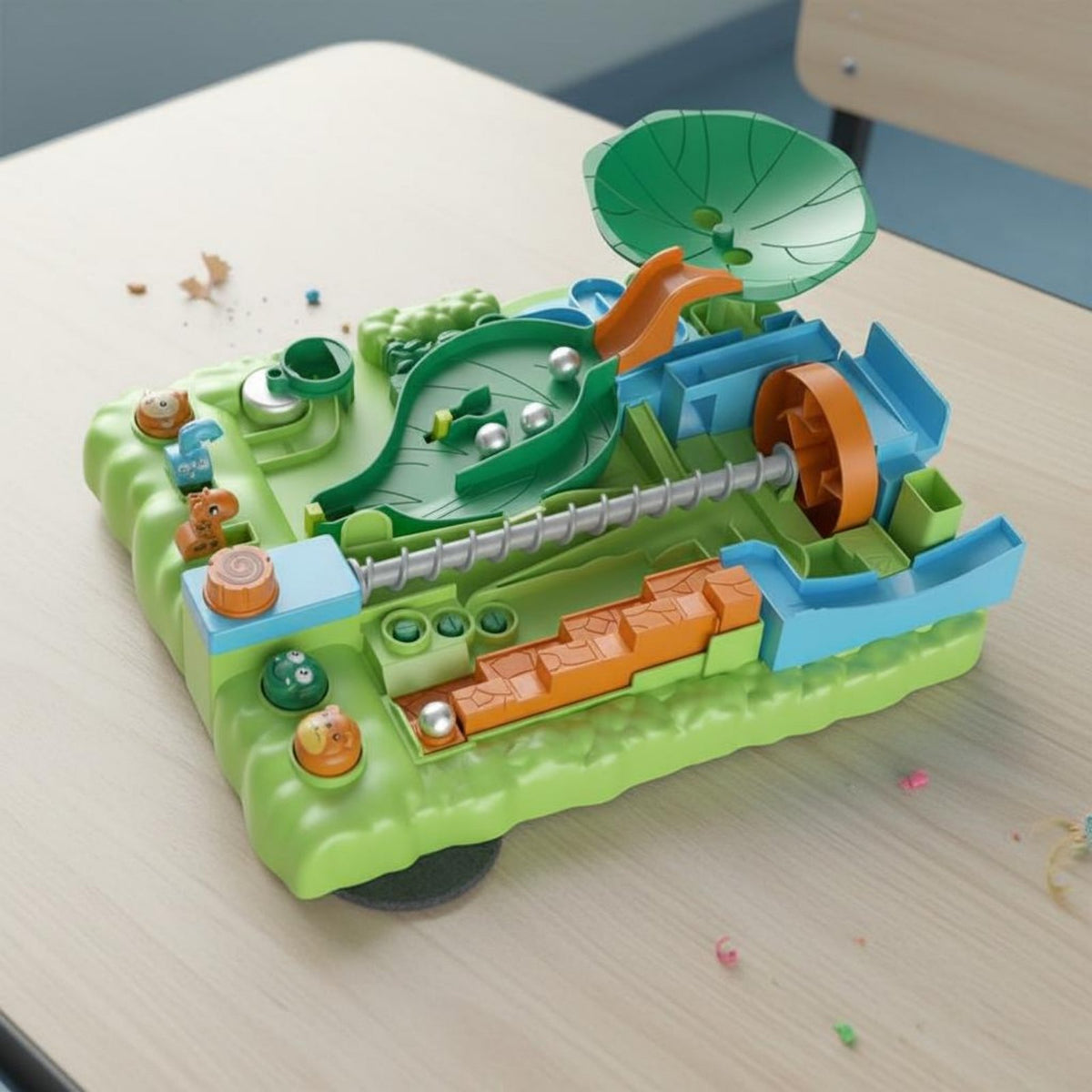 Marble Maze Game Interactive Play Mechanical Track Puzzle Button Control Adventure Game for Tabletop