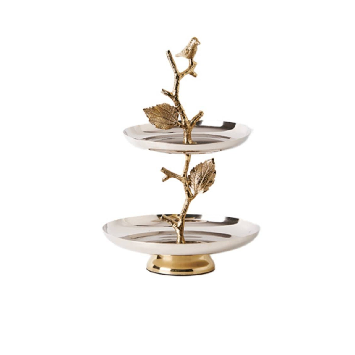 Two-Tier Serving Stand Decorative Tiered Serving Tray Easy to Clean Jewelry Display Holder for Hosts, Tabletop, Parties, Weddings