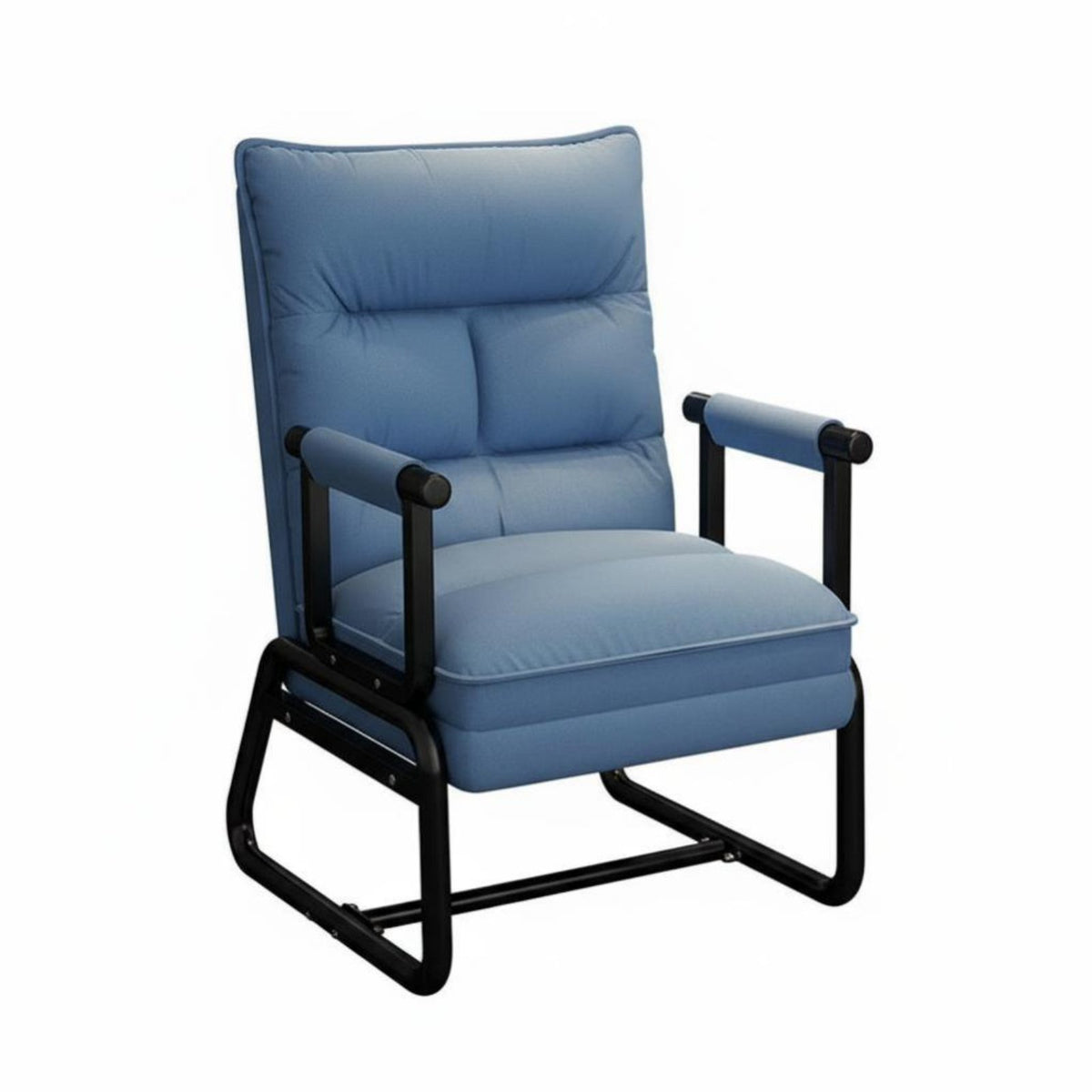 Adjustable Backrest Convertible Sleeper Chair Multi-Functional Design Single Sleeper Armchair Space-Saving Creamice Furniture Padded Cushion for Students, Adults, Guests, Brief Restping, Small Areas, Dorm Room, Apartment