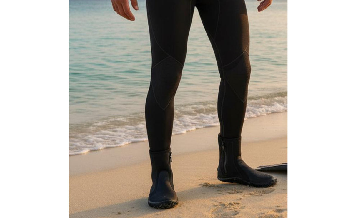 5 Mm Neoprene Dive Boots Vulcanized Sole Surfing Wading Shoes Anti-Scratch Diving Booties for Response Workers, Surfers, Beach