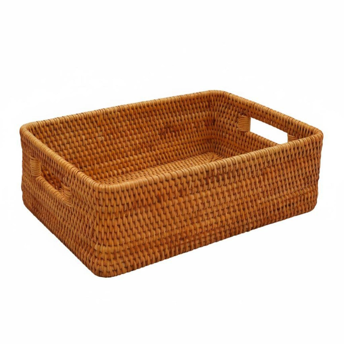 Multi-Purpose Nesting Woven Box Set Natural Look Lidded Rectangular Container Decorative Accent Organizer Basket Stackable Design for Decor aficionados, Office Workers, Desktop, Bedroom, Living Room, Shelves