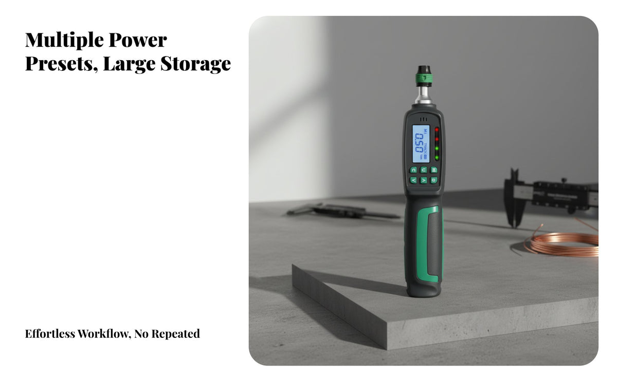 39 Pieces Interchangeable Bits Digital Rotational Force Screwdriver 2 Working Modes Electronic Rotational Force Driver Kit Sound and Light Alarm Precision Screwdriver Bit Set Data Storage for Technicians, Mechanics, Engineers, Appliance Maintenance