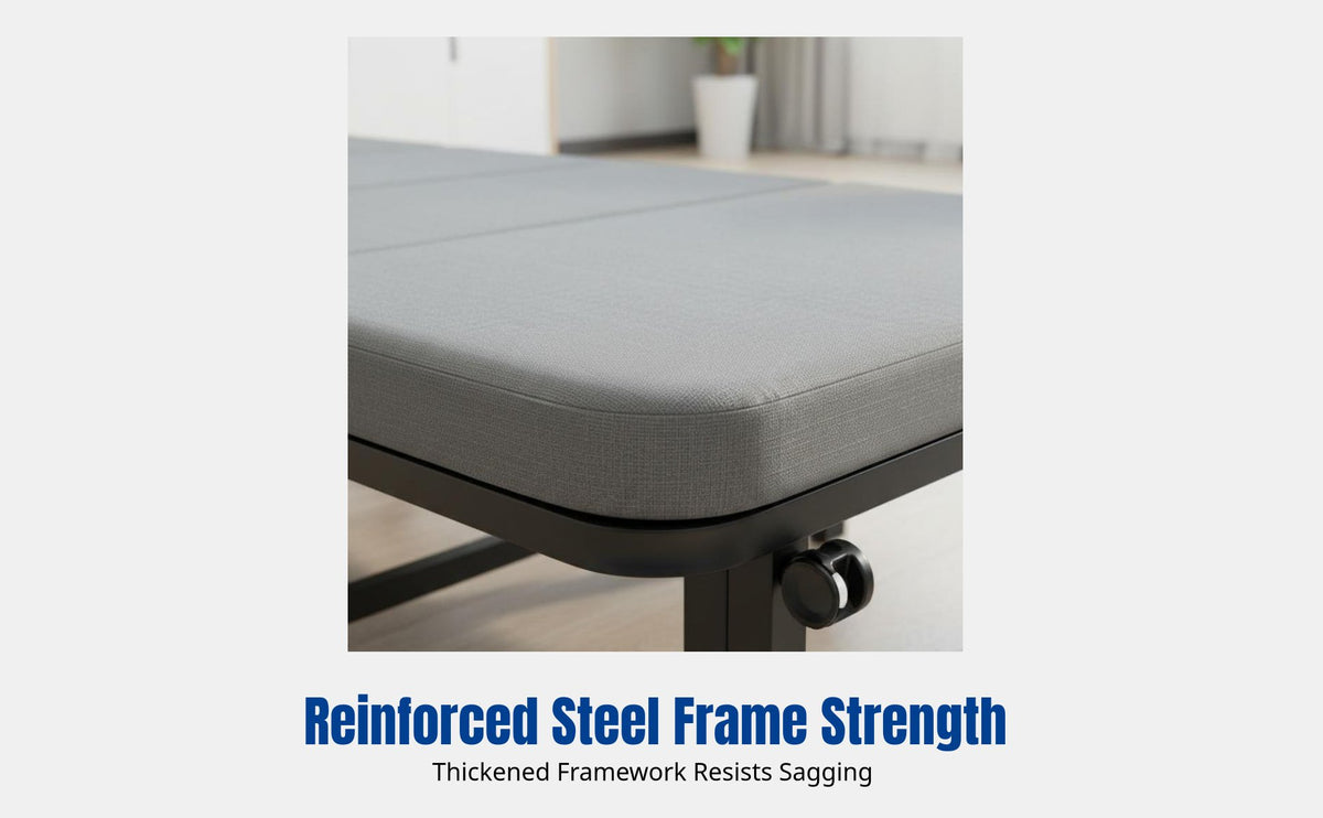 Folding Nap Bed, Portable Recliner, Office Rest Chair, Comfortable Steel Frame, Home Hospital