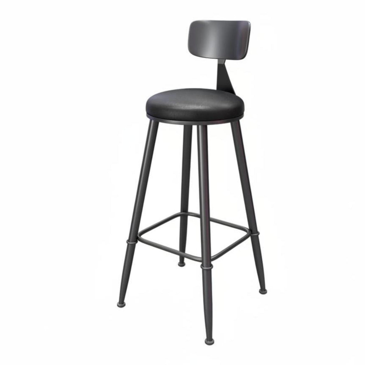Upholstered Counter Stool with Backrest Light Luxury Design Bar Chair mechanical design Cushioned Seat for Restaurant Owners