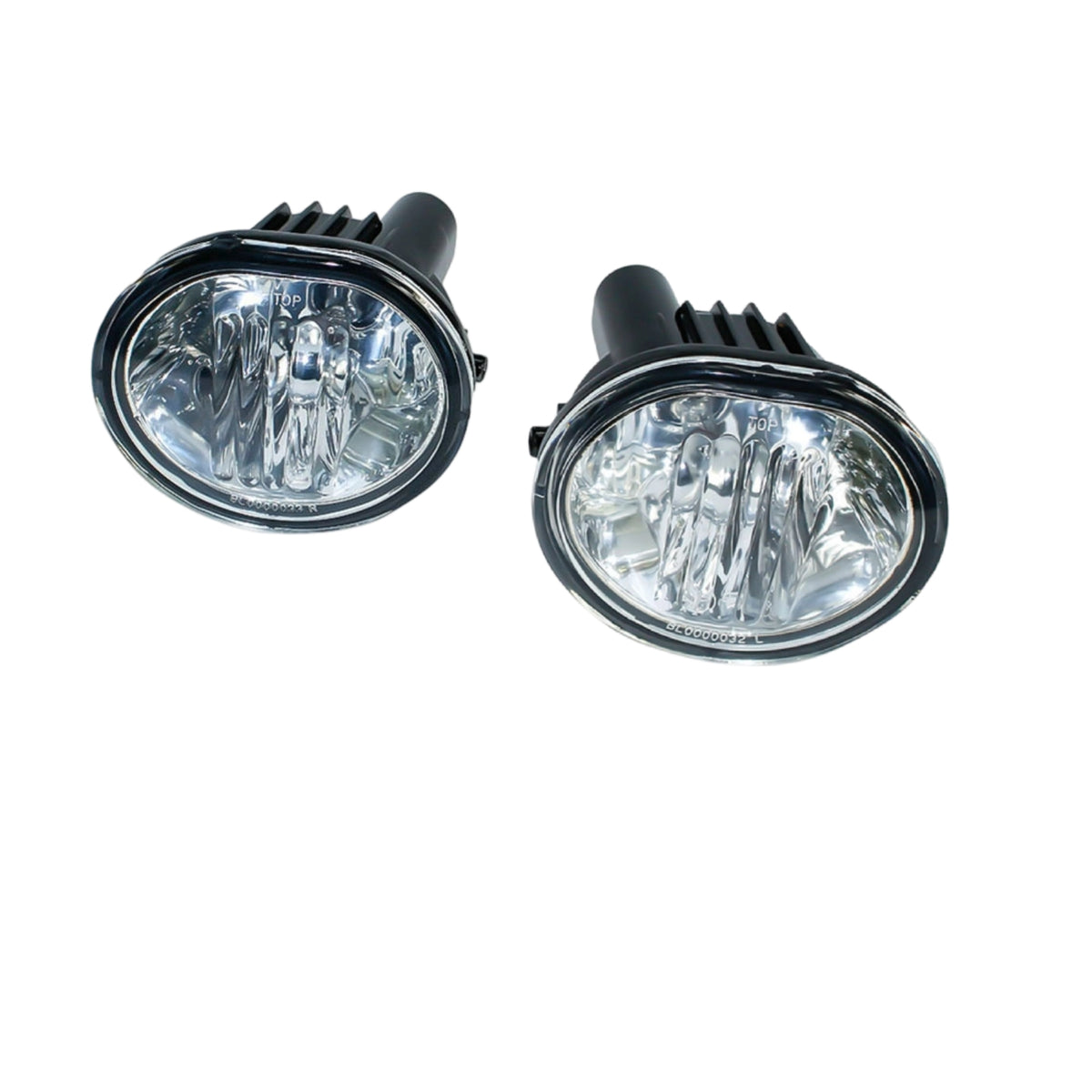 Clear Lens Front Bumper Fog Lights Black Housing Fog Light Pair Reflector Style Rear Mounting Stem