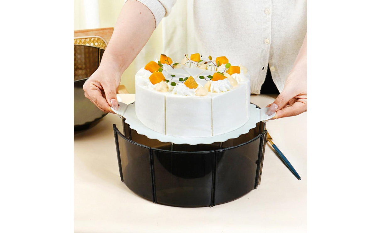 Cake Sectioning Frame Even Portions Slice Guide Form Adjustable for Home Kitchen