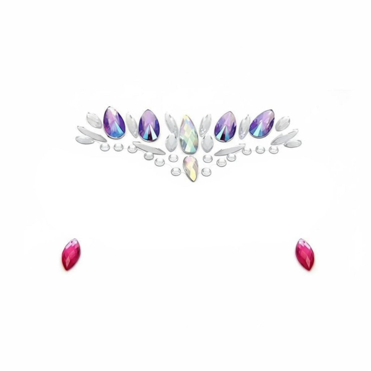 Crystal Sparkle Face Sticker, Acrylic Rhinestone, Multi-Design, Masquerade, EDM Party