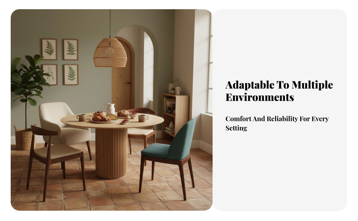 Solid Wood Round Table Seats 4-8 People Round Pedestal Dining Table Sturdy Construction Home Furniture for Homeowners, Hotel, Restaurant, Small Areas