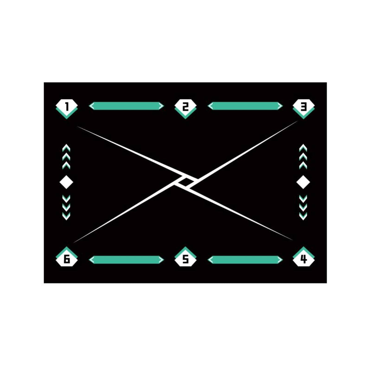 Non-Slip Soccer Mat with Drill Markers Noise-Reducing Soccer Footwork Training Mat Silent Foldable for Indoor