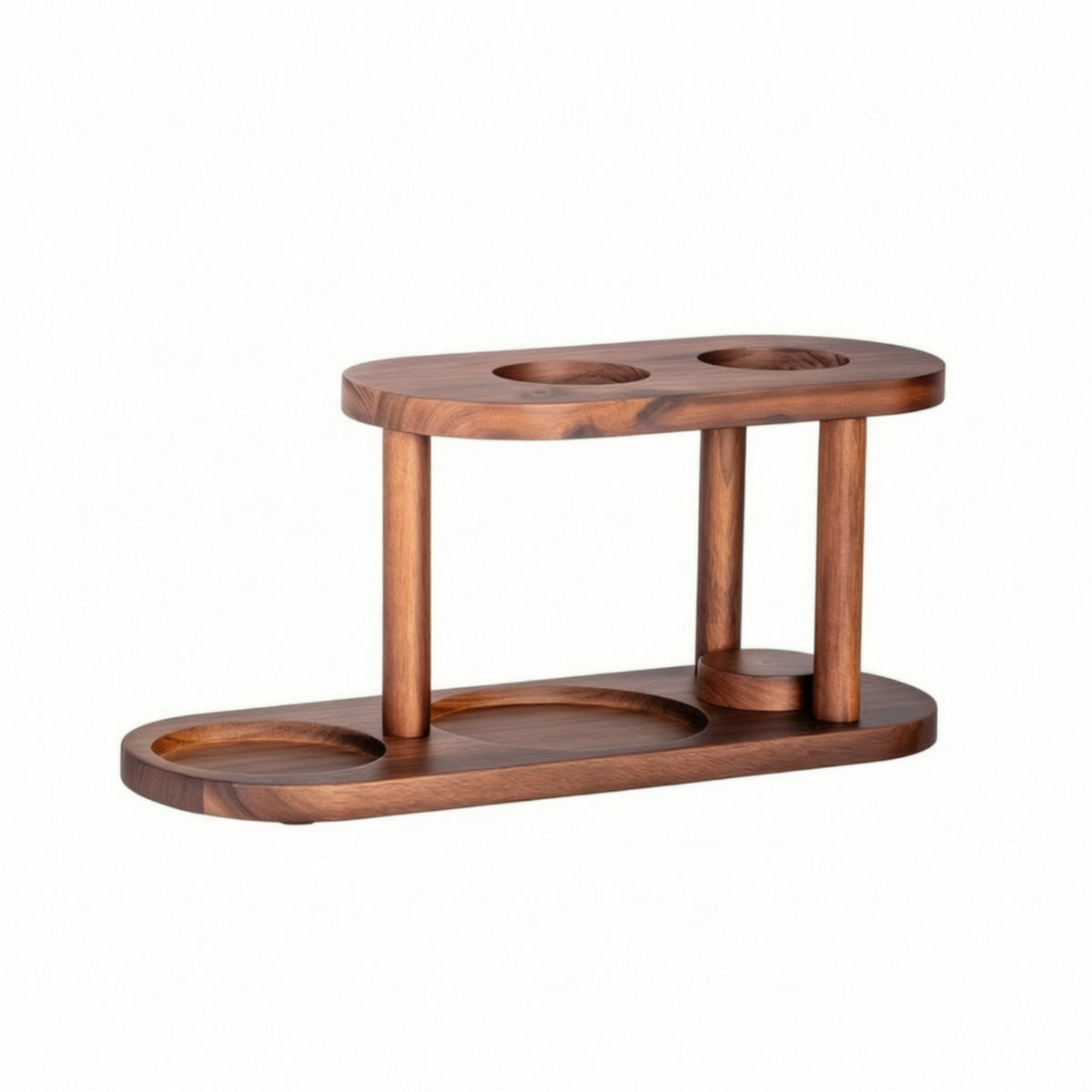 Wooden Pour-over Coffee Rack Countertop Coffee Organizer Rack Compact Storage Stand Rustic for Baristas