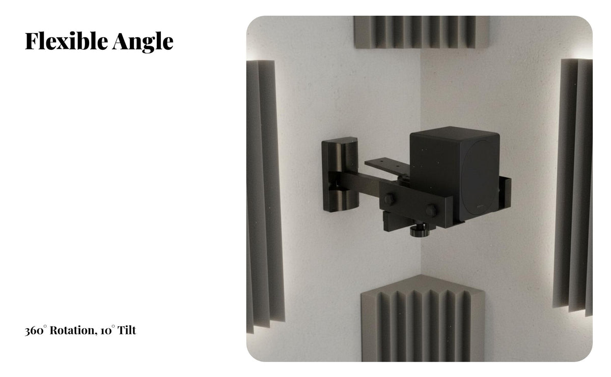 Space-Saving Design Bookshelf Speaker Wall Bracket Anti-Fall Protection Speaker Wall Mount Heavy Duty Easy Installation for Home Theater Enthusiasts, Audiophiles, Recording Studio