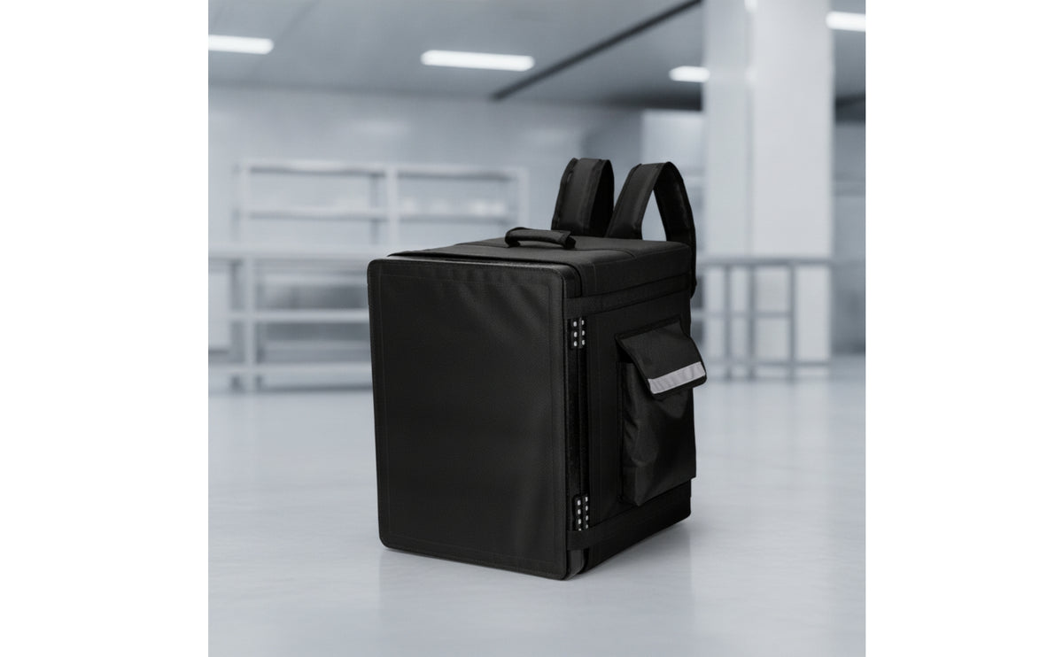 Food Delivery Backpack Rigid Delivery Box with Shoulder Straps Large Capacity Takeaway Backpack for Couriers, Caterers