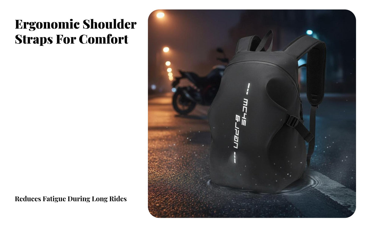 Motorcycle Backpack Reflective Large Capacity Waterproof Riding Rucksack for Commuters, Commuting, Outdoor Activities